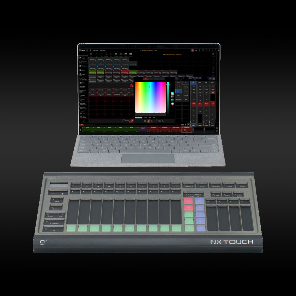NX Touch Lighting Controller and Laptop Hire