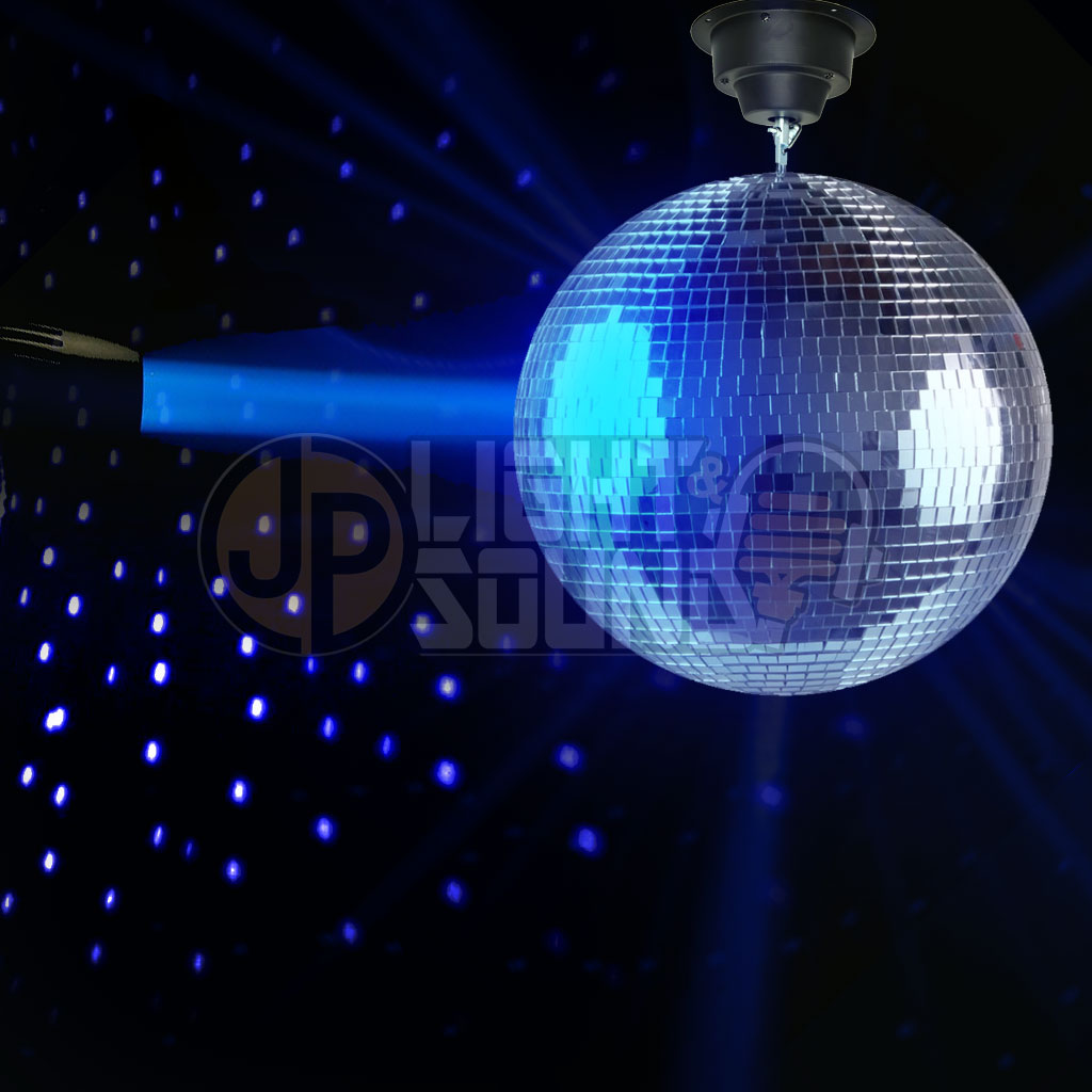 50cm Mirror Ball & Premium Pin Spot Light - JP Light & Sound