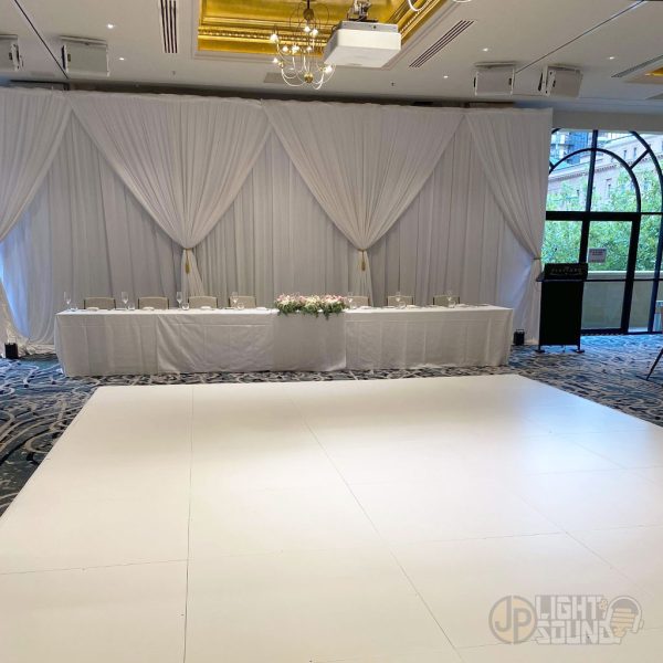 8m x 4m Double Braced Wedding Draping Backdrop | JP Light & Sound